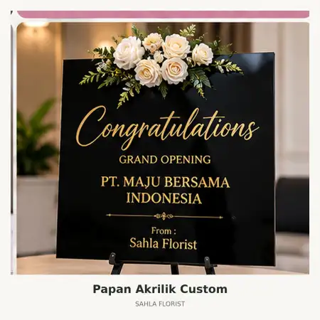 Papan Bunga Akrilik Prembun
